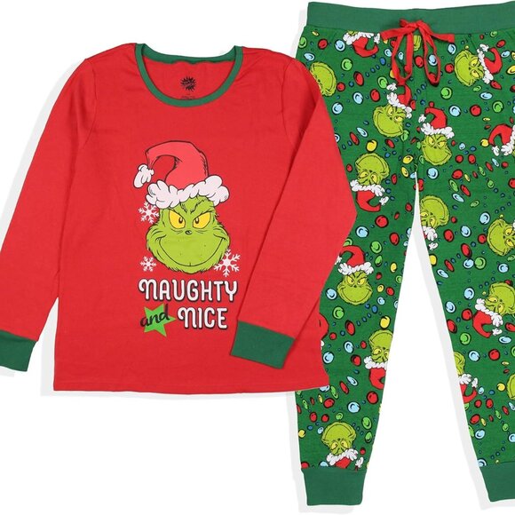 Family Matching Pajama Set Christmas Grinch Dr Seuss Holiday Sleepwear - Picture 4 of 4